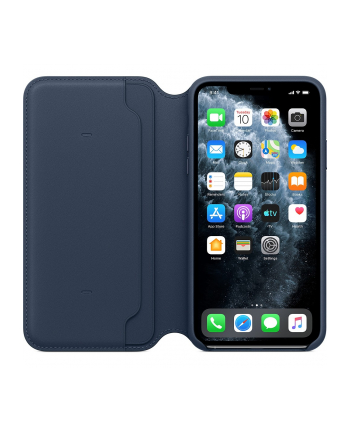 apple Skórzane etui folio do iPhone 11 Pro Max otchłanny błękit