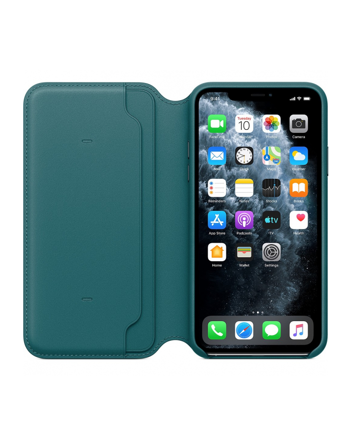 apple Skórzane etui folio do iPhone 11 Pro Max pawie pióro główny