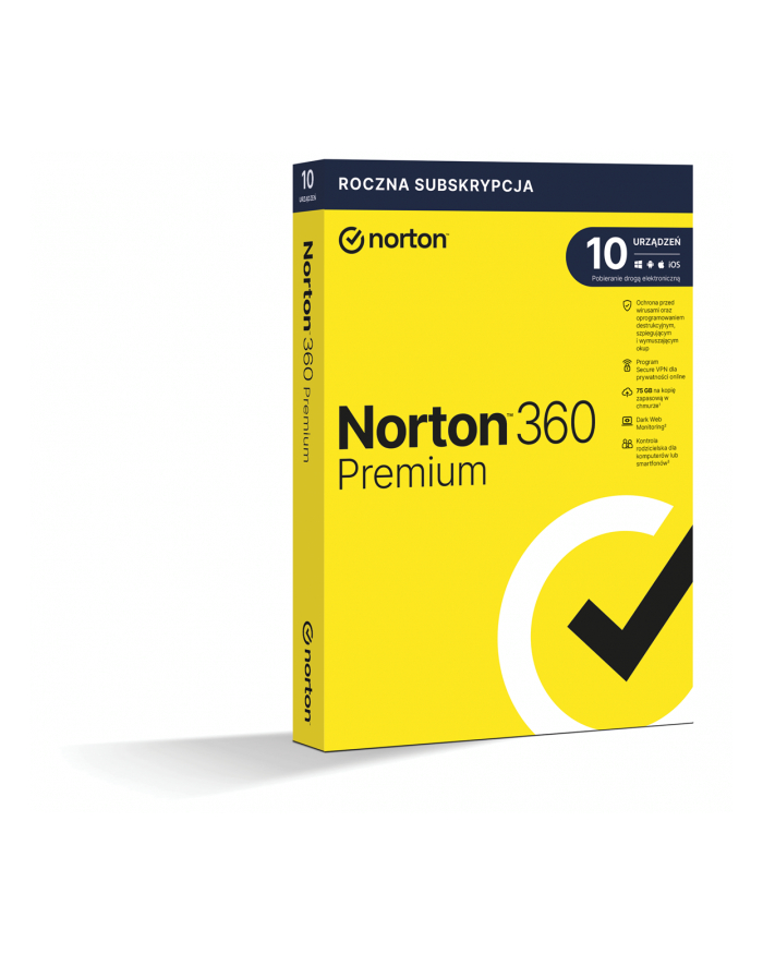 *ESD Norton360 PREM 75GB PL 1U 10Dvc 1Y  21408237 główny