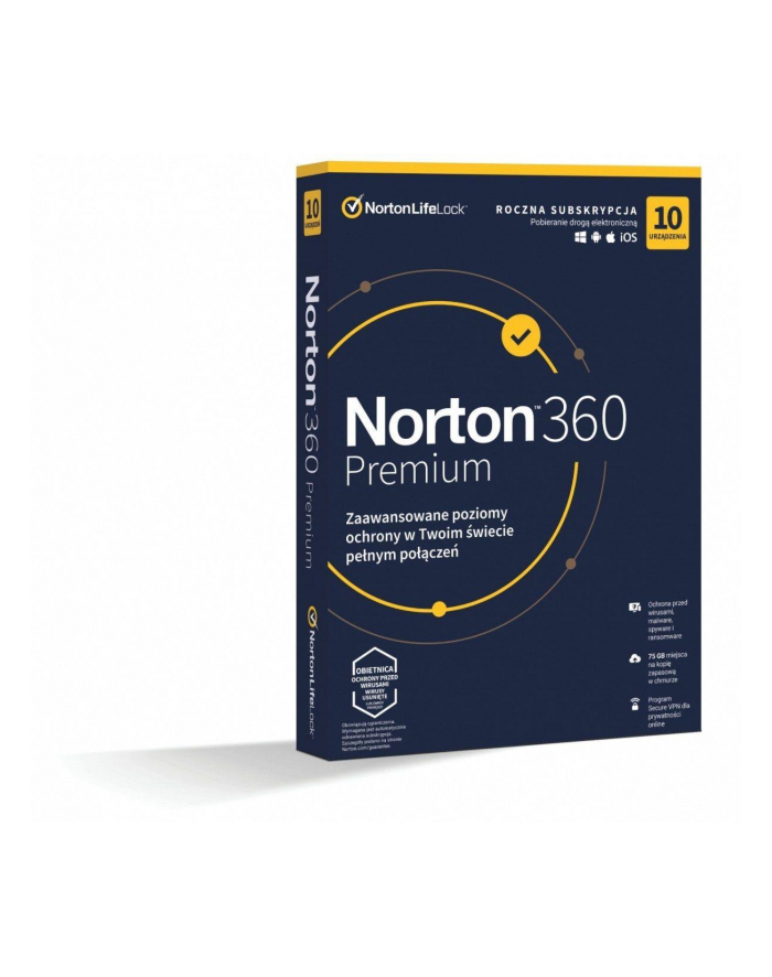 *Norton 360 PREMIUM 75GB PL 1U 10Dvc 1Y  21408749 główny