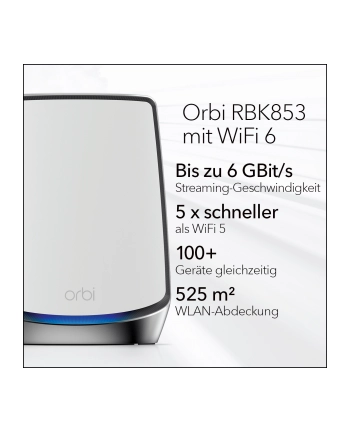 NETGEAR RBK853-100EUS Router RBK853 System WiFi AX6000 Orbi (2-pak)