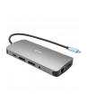 I-TEC USB-C Metal Nano Dock 2x DP 1x HDMI 1x GLAN 1x Audio/Mic 2 xUSB 3.1 2x USB 2.0 1x USB-C Data 1x USB-C 100W PD - nr 39