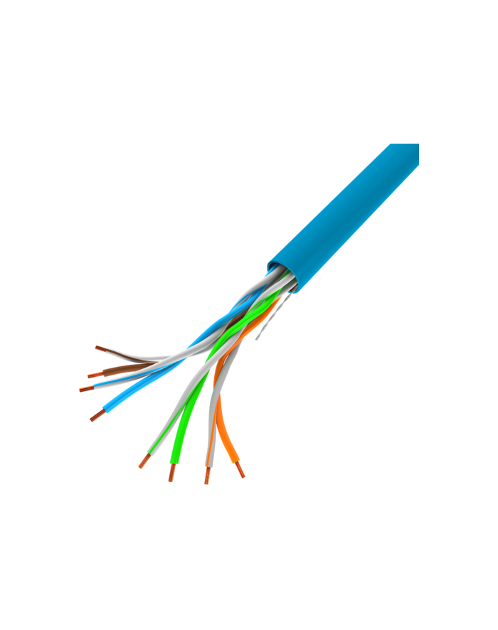 Kabel sieciowy Lanberg LCU5-12CU-0305-B (UTP; 305m; kat 5e; kolor niebieski) główny