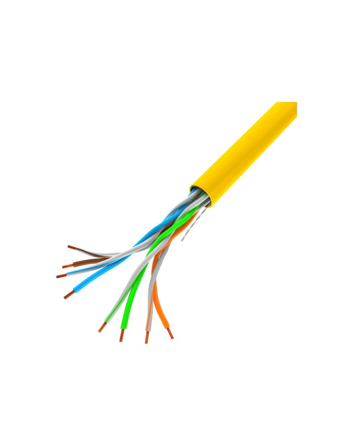 Kabel sieciowy Lanberg LCU5-12CU-0305-Y (UTP; 305m; kat 5e; kolor żółty) główny
