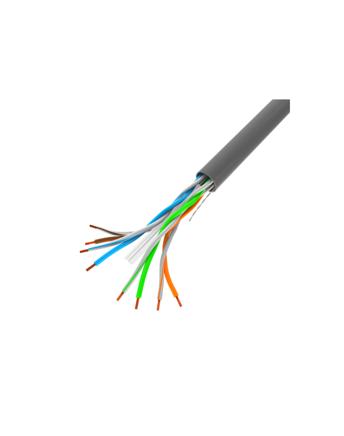 Kabel sieciowy Lanberg LCU6-12CU-0305-S (UTP; 305m; kat 6; kolor szary) główny