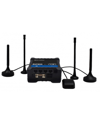 Teltonika Router RUT955 LTE Din rail + GNSS antenna