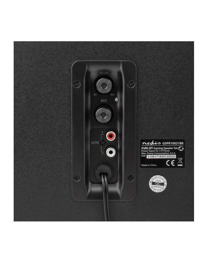Zestaw głośników komputerowe nedis GSPR10021BK (21; kolor czarny) główny