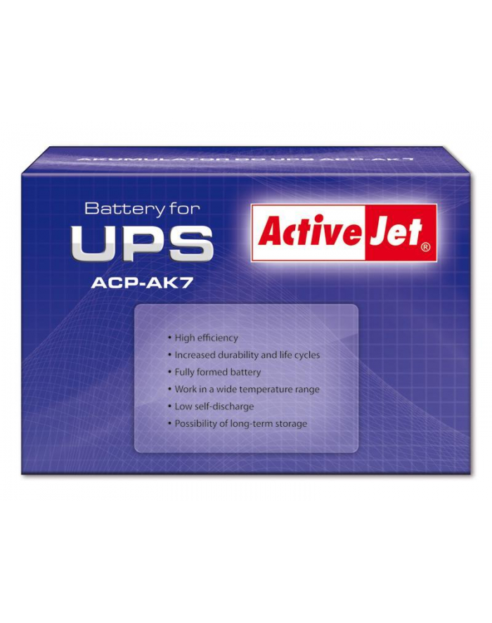 Akumulator UPS Activejet (12V DC; 7200mAh) główny