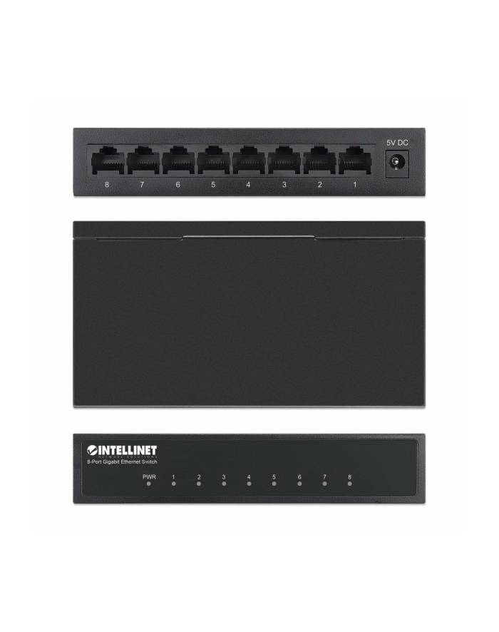 INTELLINET SWITCH GIGABIT 8X 10/100/1000 MBPS RJ45 DESKTOP METALOWY 530347 główny