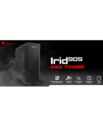 natec GENESIS OBUDOWA IRID 505 MIDI TOWER (Z OKNEM  USB 30)