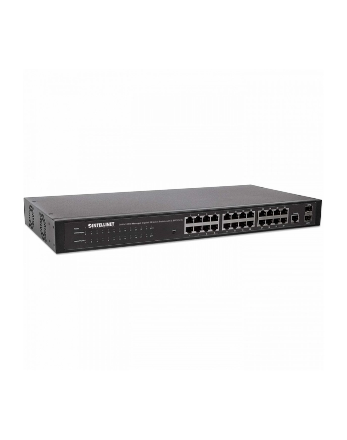 INTELLINET GIGA SWITCH 24X RJ45 + 2X SFP WEB-SMART VLAN QOS RACK 560917 główny