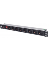 INTELLINET LISTWA ZASILAJĄCA RACK 19 X8 1U SCHUKO 3M BEZPIECZNIK 713986 - nr 1