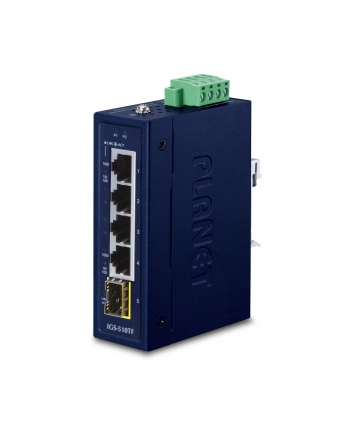 PLANET SWITCH PRZEMYSŁOWY IGS-510TF (4X 1GB BASE-T 1X 1GB SFP NIEZARZĄDZALNY)