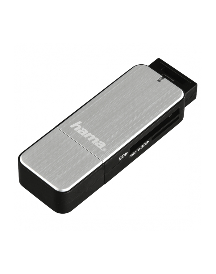 Czytnik kart Hama SD/microSD USB 3.0 srebrny główny