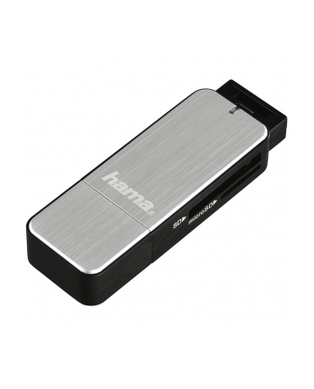 Czytnik kart Hama SD/microSD USB 3.0 srebrny