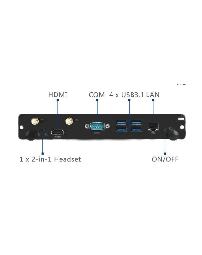 Komputer OPS do monitorów Promethean OPS-i3-8100T i3-8100T/4GB/SSD120GB/UHD630/10PR główny