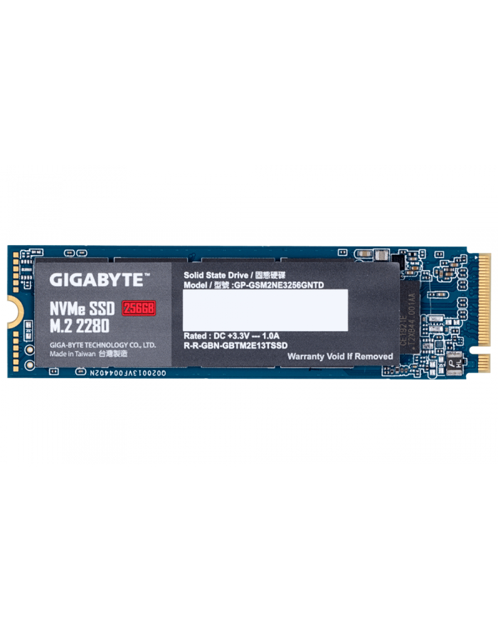 Dysk SSD Gigabyte 256GB M.2 2280 PCIe 3.0 x4 NVMe (1700/1100 MB/s) główny