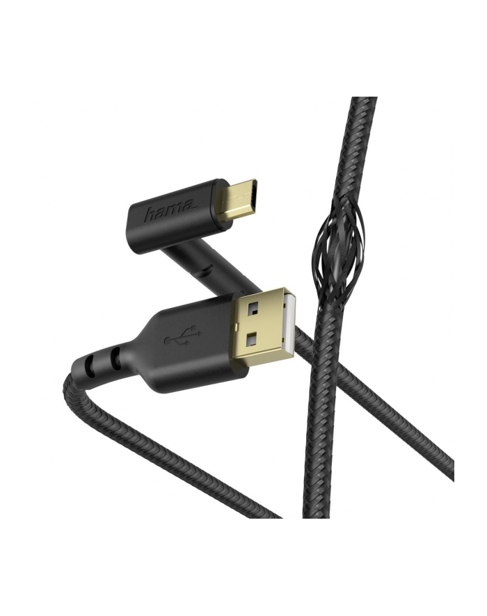 Kabel USB 2.0 Hama Data, ''Stand'' Micro-USB, 1,5M, czarny główny