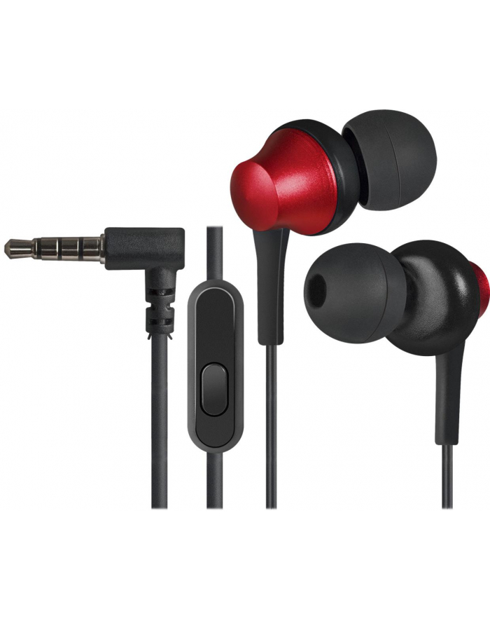 Słuchawki z mikrofonem Defender PULSE 470 douszne 4-pin czarno-czerwone główny