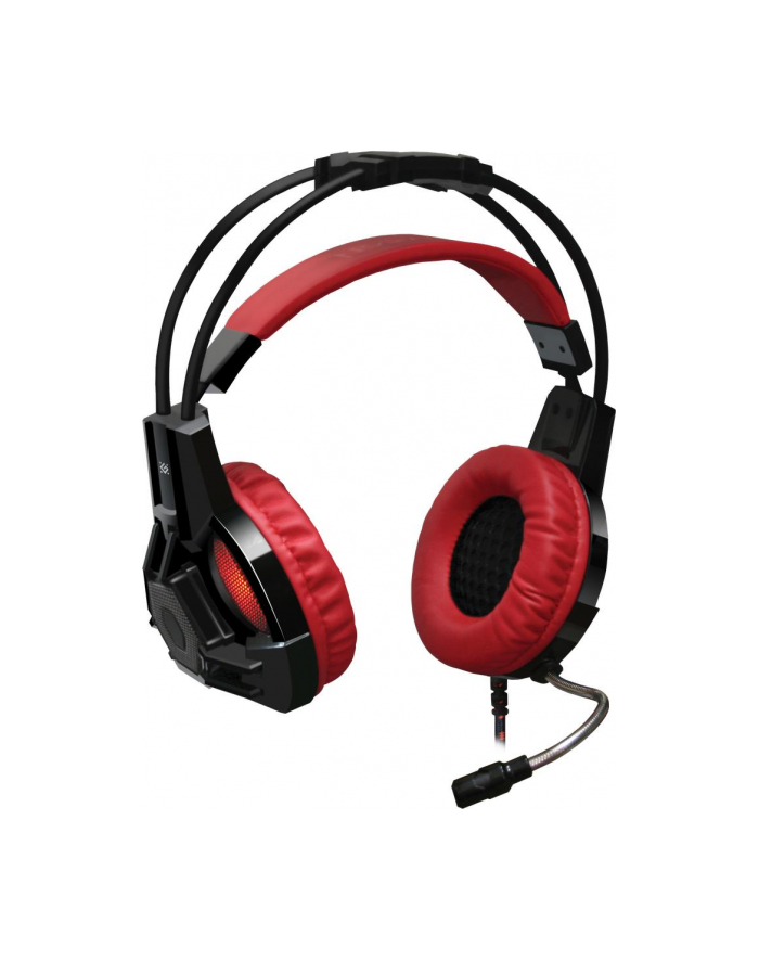 Słuchawki z mikrofonem Defender LESTER podświetlane USB Gaming + GRA czarno-czerwone główny