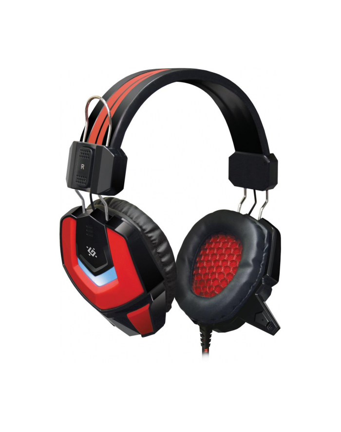 Słuchawki z mikrofonem Defender RIDLEY podświetlane USB Gaming + GRA czarno-czerwone główny
