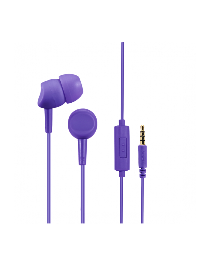 HAMA POLSKA Słuchawki z mikrofonem Hama BASIC4PHONE dokanałowe fioletowe główny