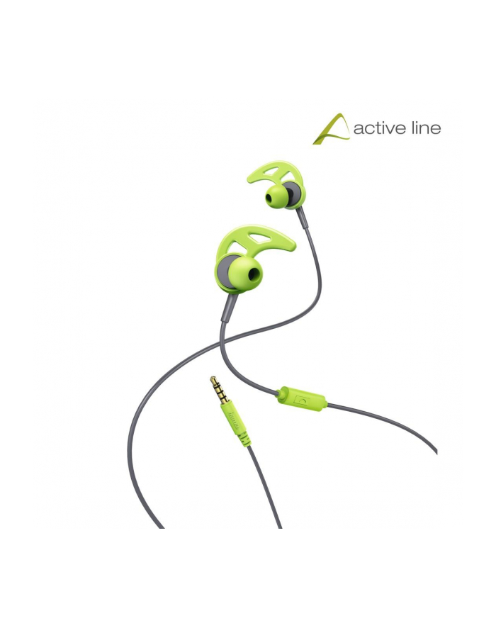 HAMA POLSKA Słuchawki z mikrofonem Hama ''Action'' dokanałowe szaro-zielone główny
