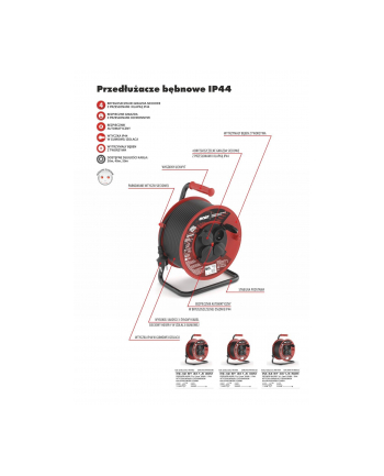 Przedłużacz bębnowy Acar M01952 30m czarny