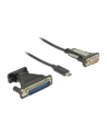 Kabel adapter Delock USB type-C (M) -> Serial 9-pin DB9 (M) 1,8m czarny + adapter DB25 - nr 4