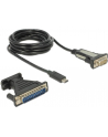 Kabel adapter Delock USB type-C (M) -> Serial 9-pin DB9 (M) 1,8m czarny + adapter DB25 - nr 6
