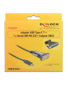 Kabel adapter Delock USB type-C (M) -> Serial 9-pin DB9 (M) 1,8m czarny + adapter DB25 - nr 7
