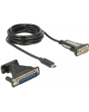 Kabel adapter Delock USB type-C (M) -> Serial 9-pin DB9 (M) 1,8m czarny + adapter DB25 - nr 8