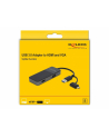 Kabel adapter Delock USB-A (M) + USB-C (M) - HDMI (F) + VGA (F) czarny 0,12m - nr 4