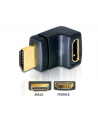 Adapter Delock HDMI- HDMI M/F kątowy prawy czarny - nr 1