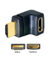 Adapter Delock HDMI- HDMI M/F kątowy prawy czarny - nr 4