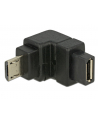 Adapter Delock micro USB (M) 2.0 -> micro USB (F) kątowy - dół - nr 11