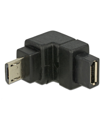 Adapter Delock micro USB (M) 2.0 -> micro USB (F) kątowy - dół