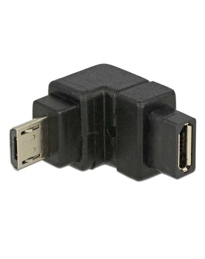 Adapter Delock micro USB (M) 2.0 -> micro USB (F) kątowy - dół główny