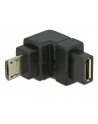 Adapter Delock micro USB (M) 2.0 -> micro USB (F) kątowy - dół - nr 1