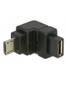 Adapter Delock micro USB (M) 2.0 -> micro USB (F) kątowy - dół - nr 2