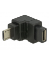 Adapter Delock micro USB (M) 2.0 -> micro USB (F) kątowy - dół - nr 4