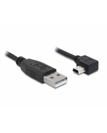 Kabel Delock mini USB kątowy prawo - USB M/M 2.0 1m czarny Canon