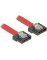 Kabel SATA Data III Delock 0,5m z zatrzaskami metalowymi flexi czerwony - nr 10