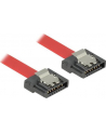 Kabel SATA Data III Delock 0,5m z zatrzaskami metalowymi flexi czerwony - nr 11