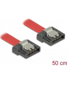 Kabel SATA Data III Delock 0,5m z zatrzaskami metalowymi flexi czerwony - nr 13