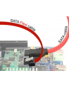 Kabel SATA Data III Delock 0,5m z zatrzaskami metalowymi flexi czerwony - nr 14