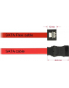 Kabel SATA Data III Delock 0,5m z zatrzaskami metalowymi flexi czerwony - nr 16