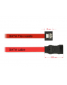 Kabel SATA Data III Delock 0,5m z zatrzaskami metalowymi flexi czerwony - nr 2