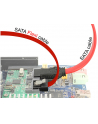 Kabel SATA Data III Delock 0,5m z zatrzaskami metalowymi flexi czerwony - nr 3