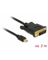 Kabel adapter Delock mini DisplayPort -> DVI-D M/M 2m czarny - nr 4